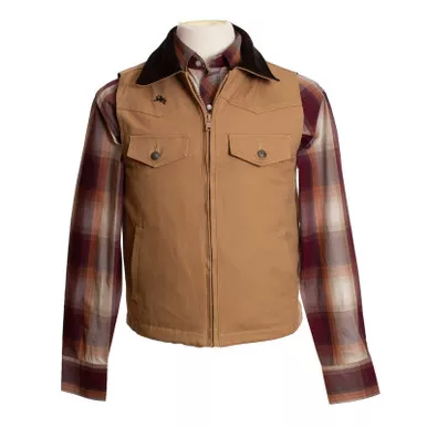 WYOMING TRADERS Men’s Cody Regular Tan Concealed Carry Vest (CCT)