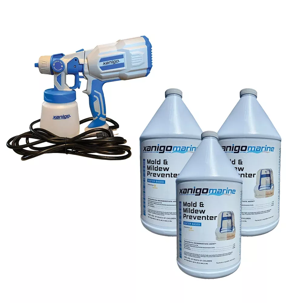 Xanigo Marine Mold & Mildew Preventer - (3) 1-Gallon w/FREE Defender Atomizer - Corded