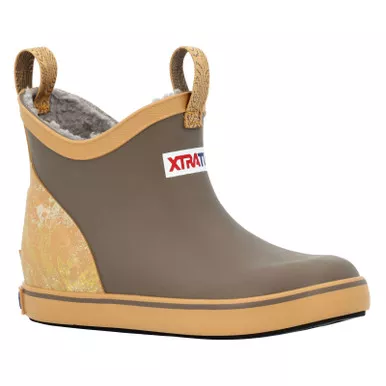 XTRATUF Big Kid's Trolling Pack Fleece Lined Chocolate Chip Ankle Deck Boots (XKABTP9Y)