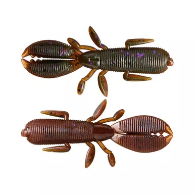 Yamamoto Covert Craw 2.5″ 10Pk Green Pumpkin w/Amber Laminate