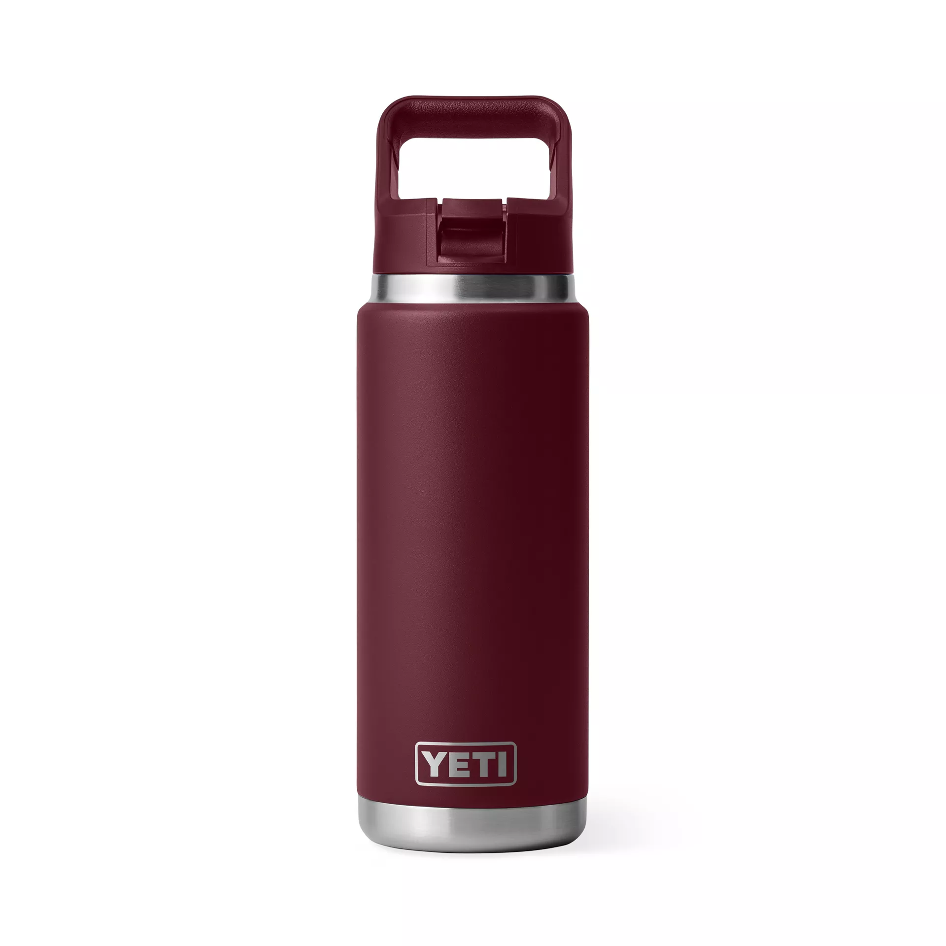 YETI Rambler 26 oz. Water Bottle w/Color-Matched Straw Cap - Wild Vine Red