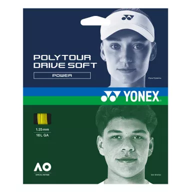 YONEX PolyTour Drive Soft 125 Flash Yellow 12m String Set (PTGDS125FY)