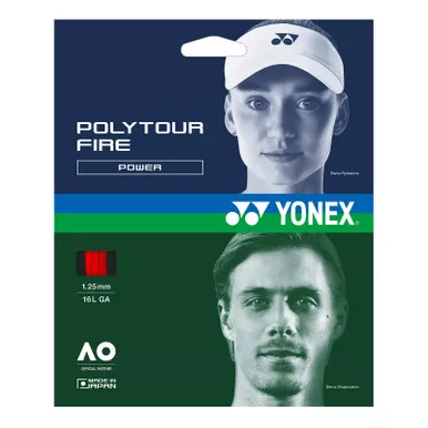 YONEX PolyTour Fire 125 Red 12m String Set (PTGF125R)