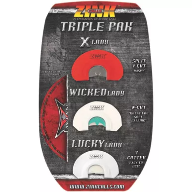 Zink Calls ZNK-ZNK317 Triple Pak Turkey Call, Red, 3 Pack